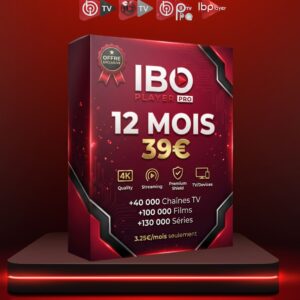 abonnement iptv ibo player pro 1 appareil 12 mois | 39€