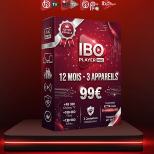 abonnement iptv ibo player pro 3 appareils 12 mois | 99€